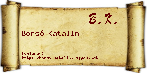 Borsó Katalin névjegykártya