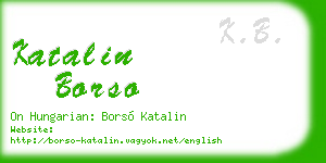 katalin borso business card